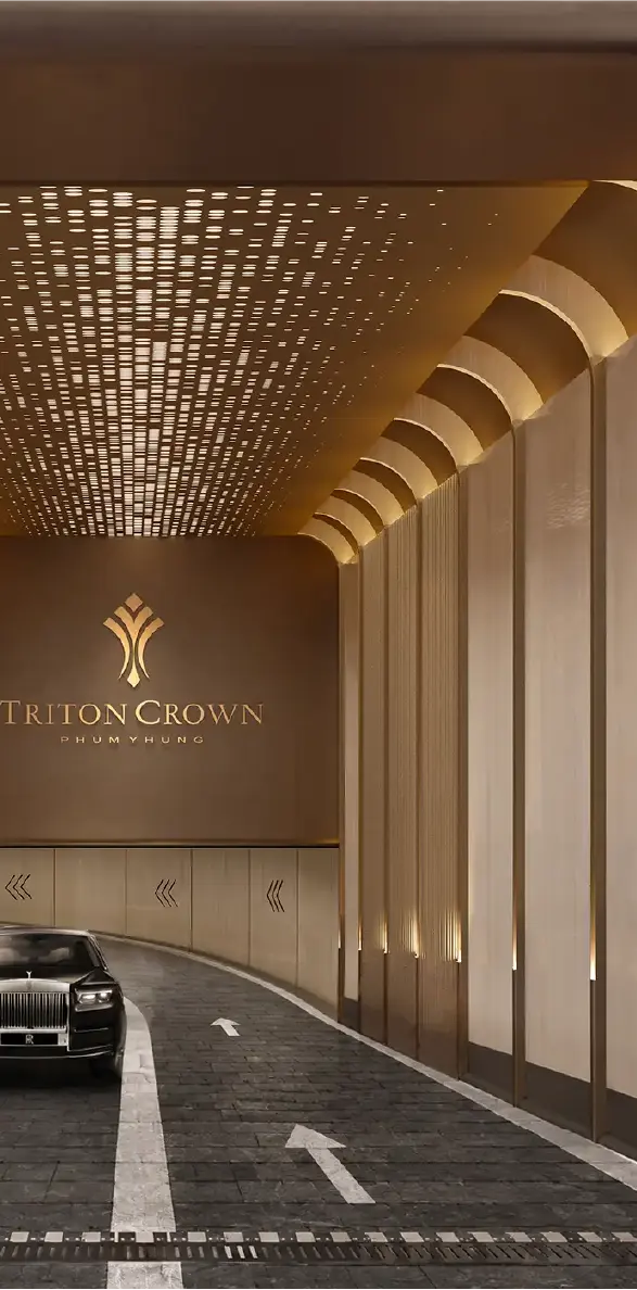 Triton Crown Tiện ích Lối Đón Xe — Block A Tầng Trệt